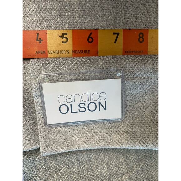 Kravet Candice Olson Upholstery Samples Graceful Moves Gray Blue Cream 25"x23" - Picture 5 of 5